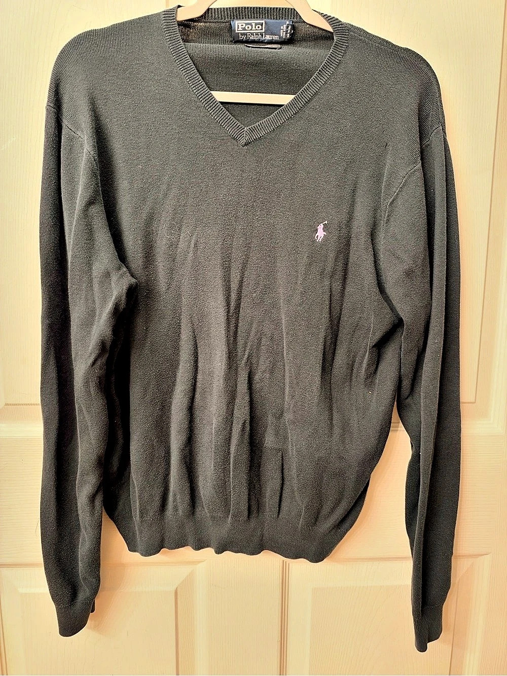 Polo Ralph Lauren Pima Cotton V-Neck Sweater Men's Navy